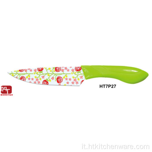 COLTELLO CUOCO CUCINA RIVESTITO A FIORE